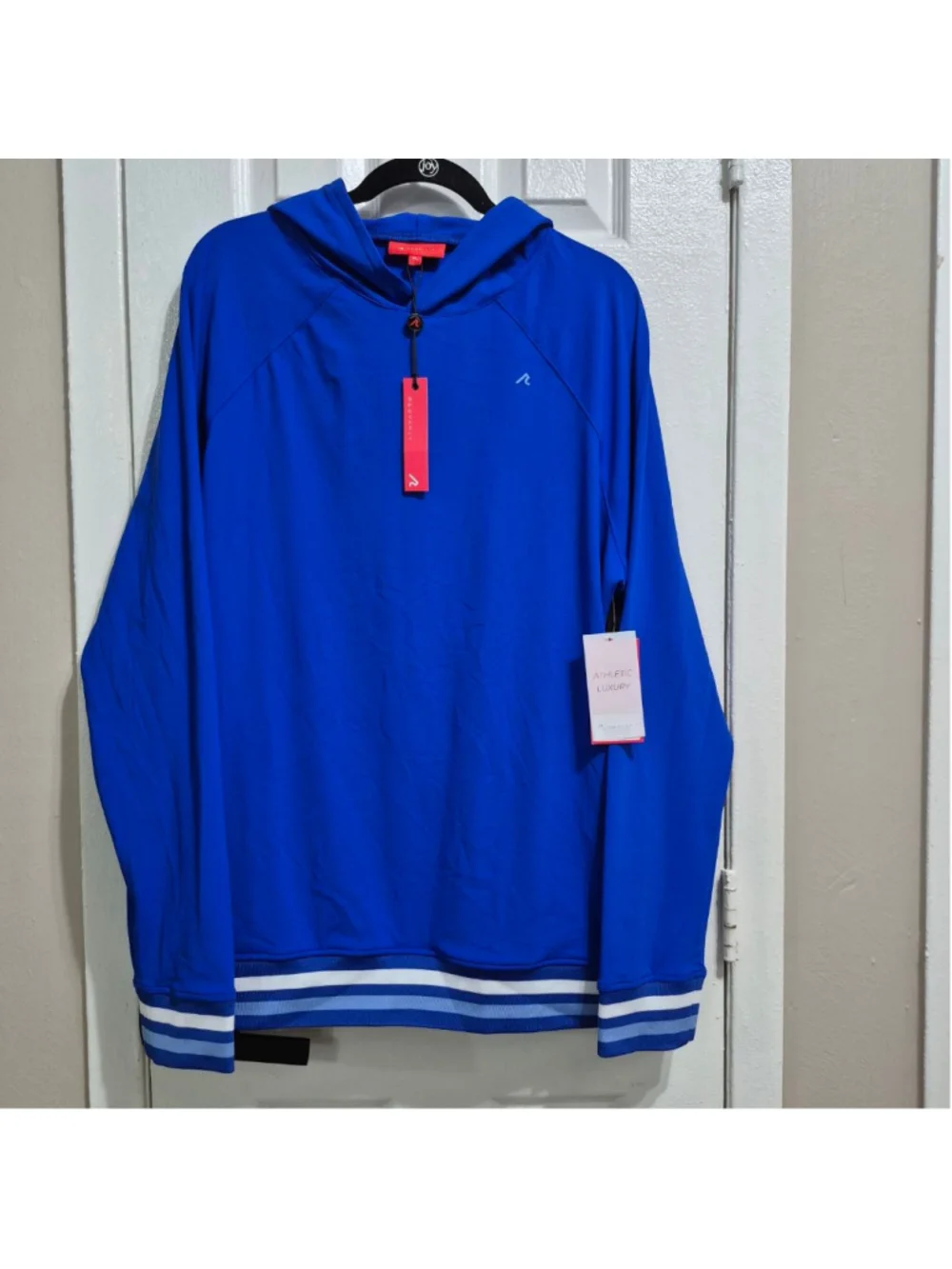Men's REDVANLY Blue Seales Hoodie XL with White Stripes